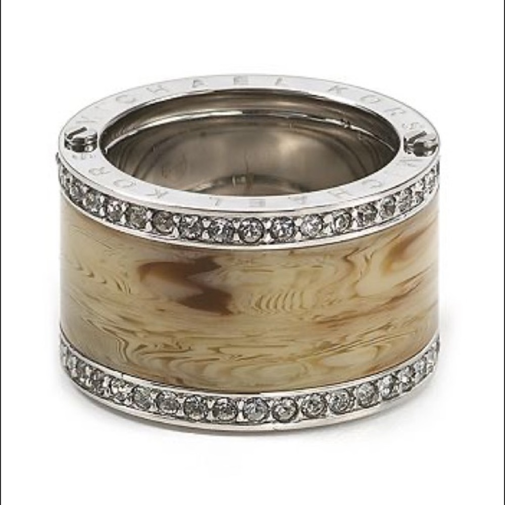 Michael Kors Barrel Horn Pave brand new size 7 ring